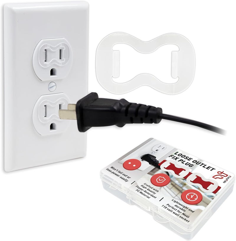 FixlyFido 20-Pack Loose Outlet Fix Plug - Ensure Secure Connection for Power Plugs - Socket Extender Prevents Loose Socket Issues - Easily Fix Loose Outlets - Won't Fall Out or Cut Off Electricity - Image 1